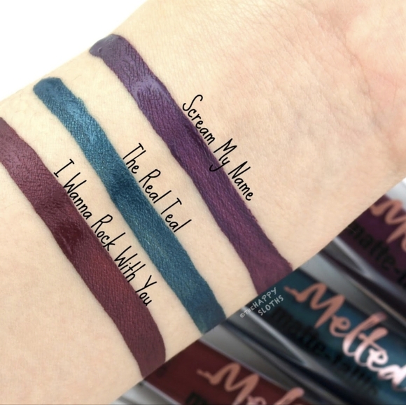 🌟HP🌟🧚THE REAL TEAL Too Faced DISCONTINUED Melted Metallic Lip NWT - Picture 5 of 8